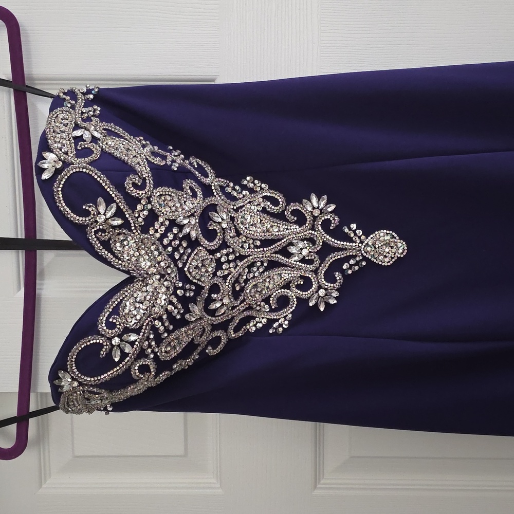 Jovani Elegant Purple Embellished Gown. Like New.